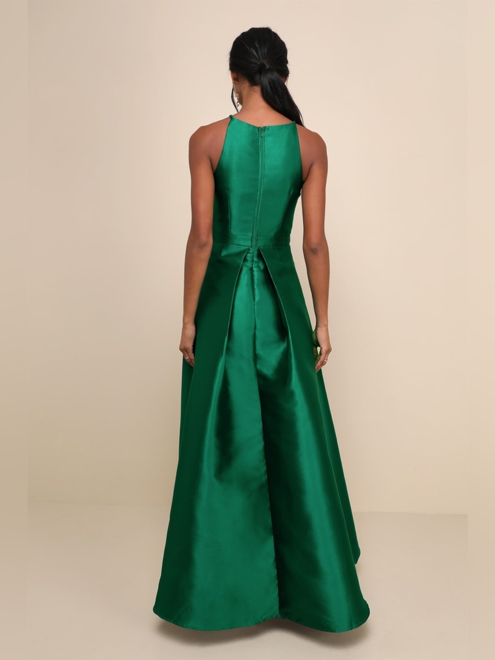 NWT Lulus Broadway Show Emerald Green High-Low Gown - Size M - Picture 3 of 7